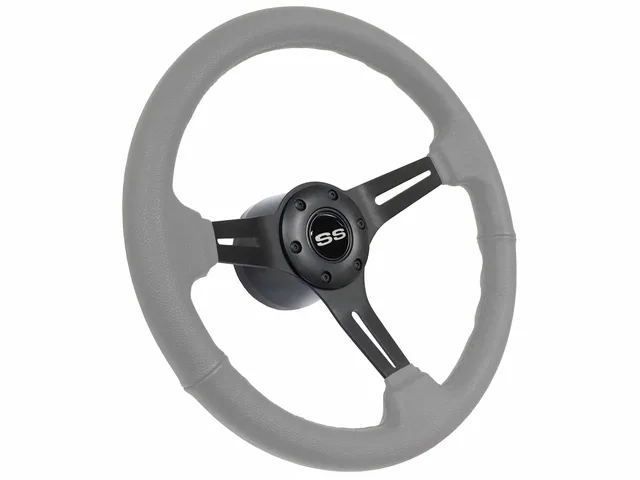 Leather Steering gray black silver