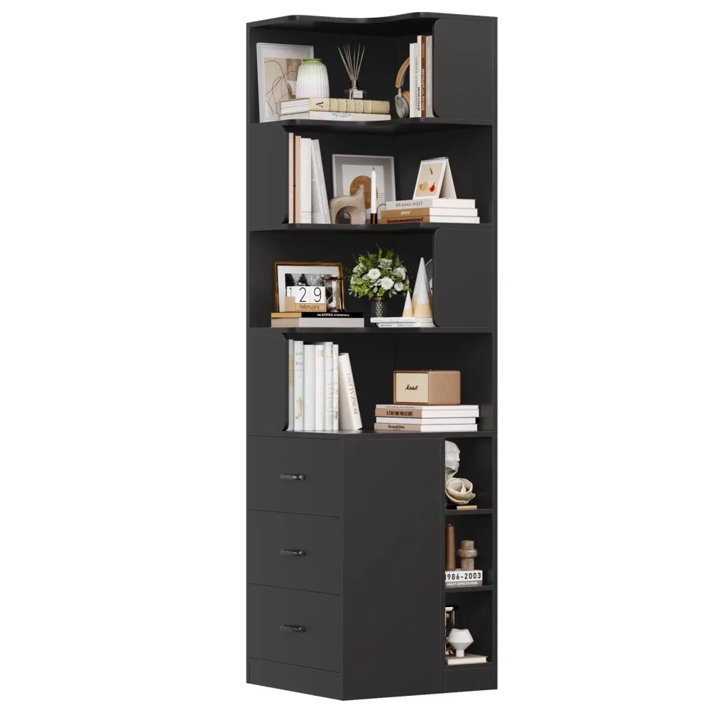 Storage Cabinet 77" black white