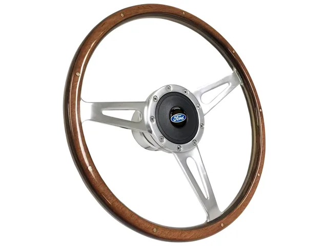 Wood Steering blue 15" 1.25"