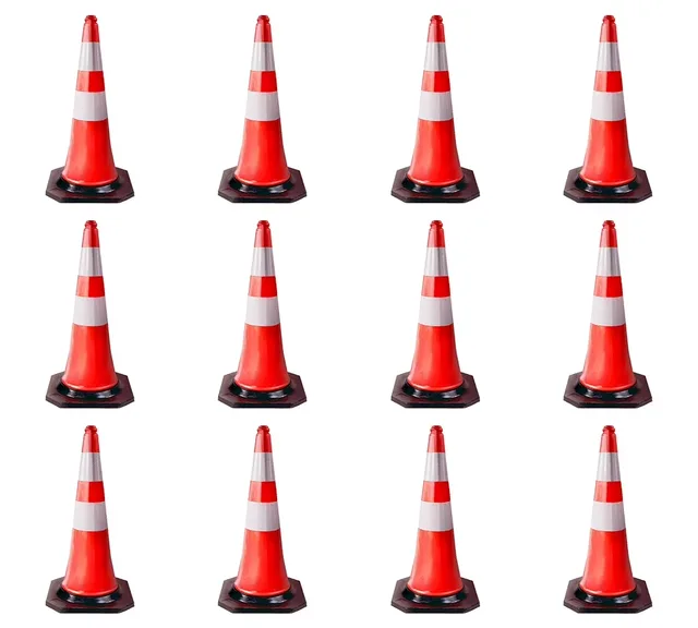 Safety Cones 12 pack 28 inch black