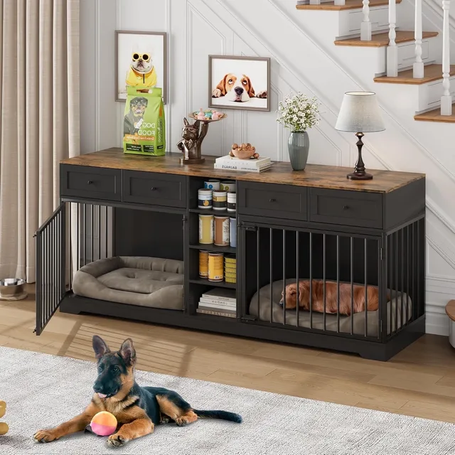 Dog Crate 82" heavy-duty white