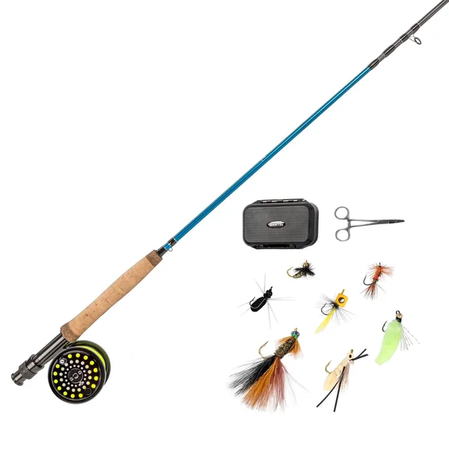 Fly Reel blue black 20lb