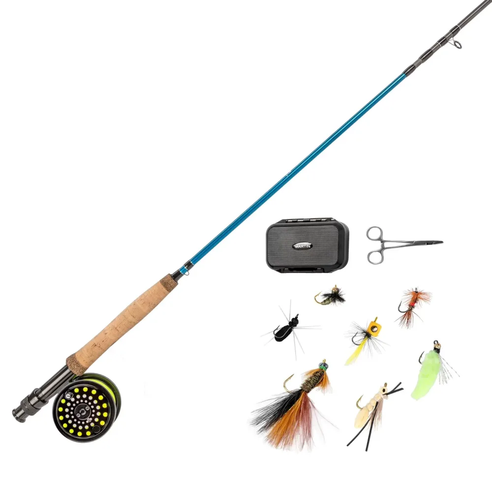 Fly Reel blue black 20lb