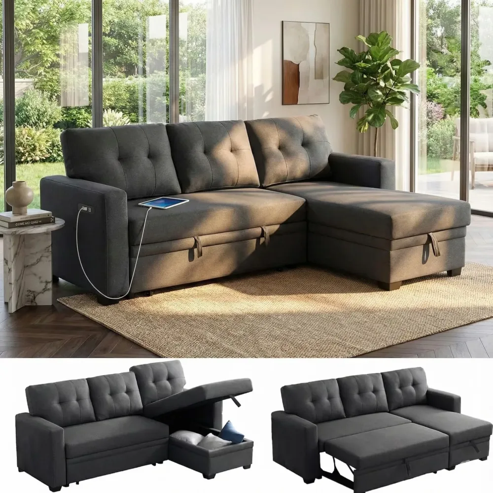 Living Room 82" gray 18.5 inches