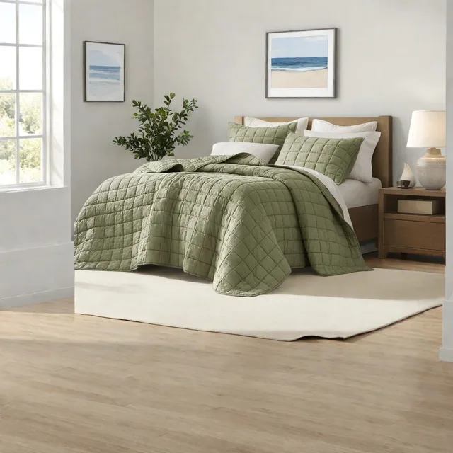Bedding green 108" 92"