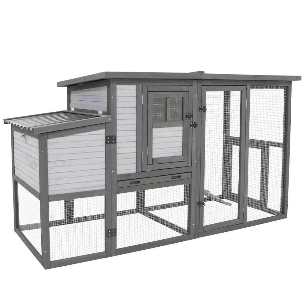 Chicken Coop 79" blue grey
