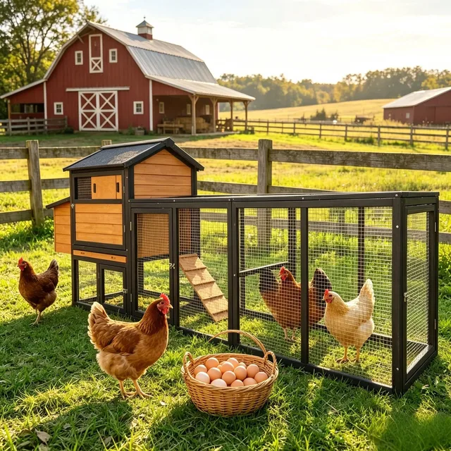 Chicken Coop waterproof brown black