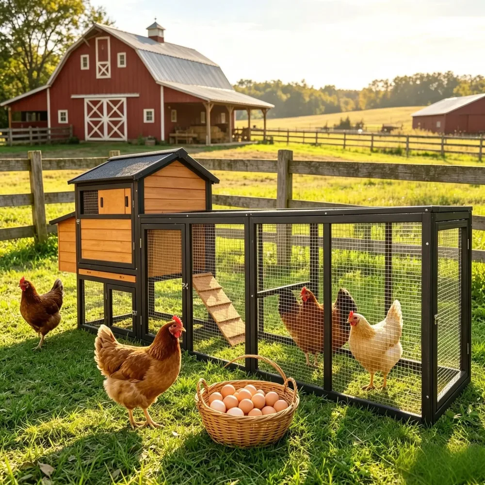 Chicken Coop waterproof brown black