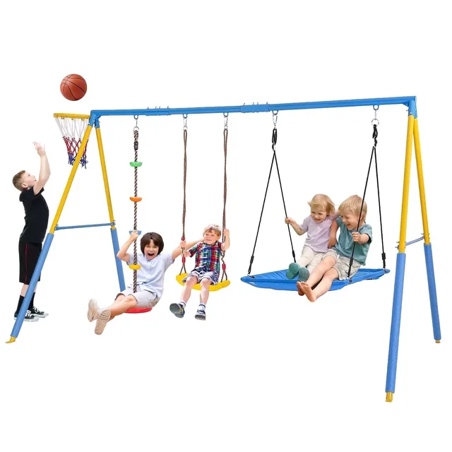 Backyard Play 4 in blue yellow