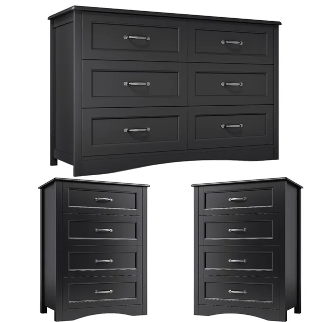 Bedroom Furniture white black 21.3 inches
