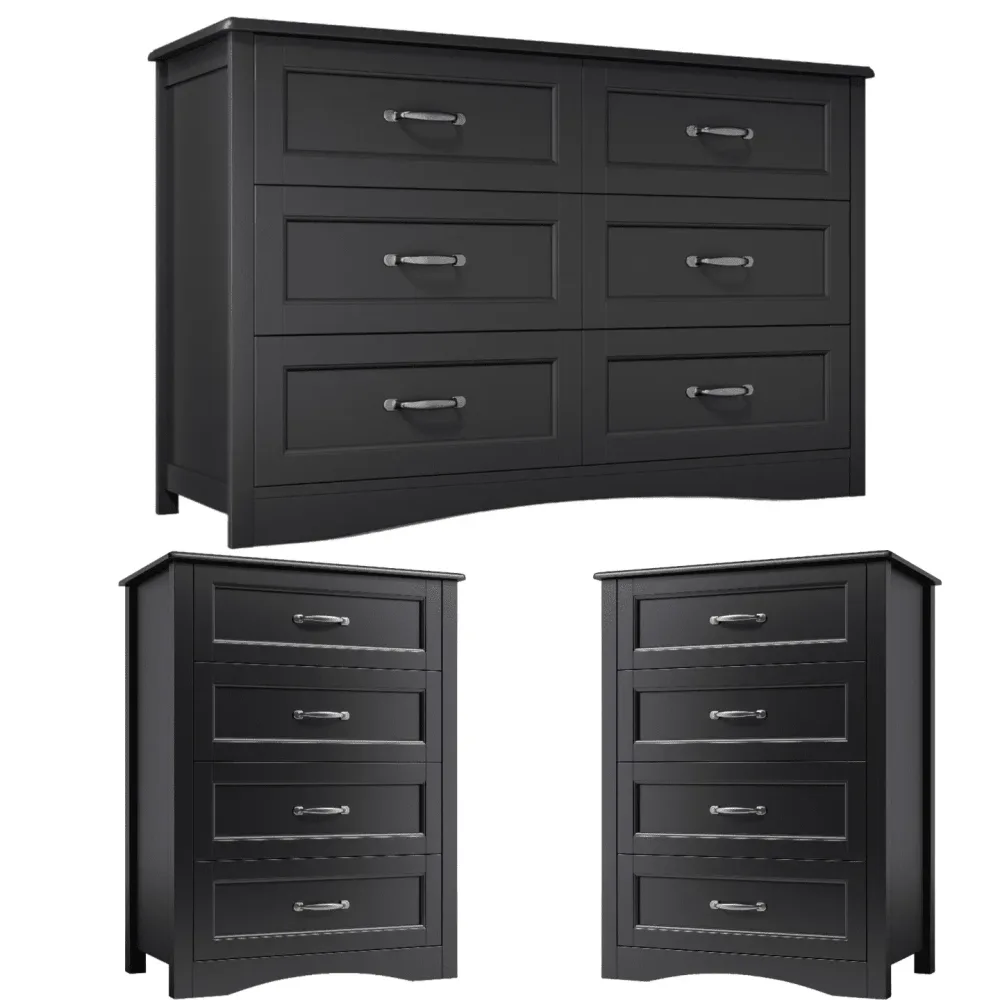 Bedroom Furniture white black 21.3 inches