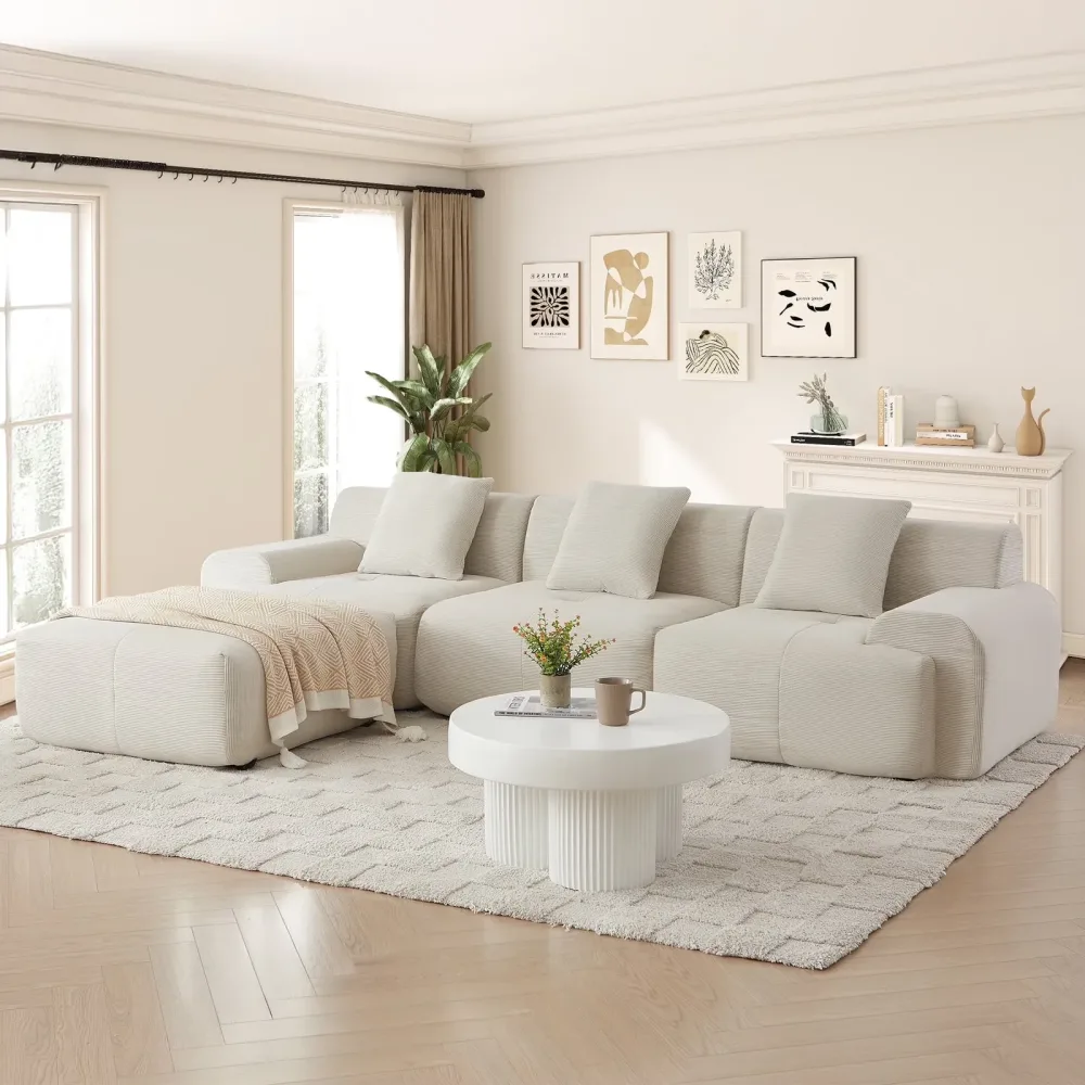 Living Room 113" gray beige