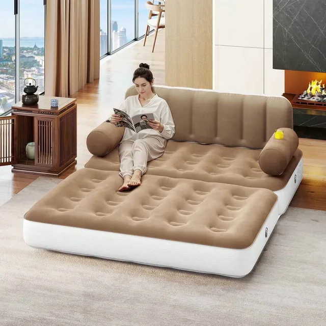 Air Mattress 650 lb brown waterproof
