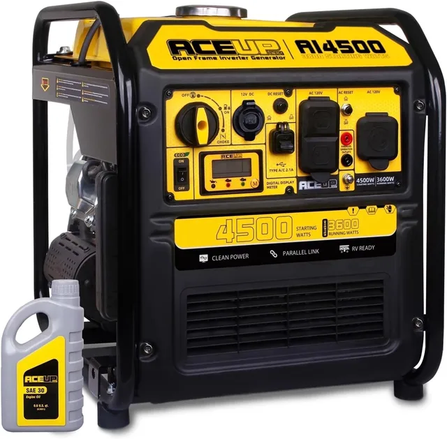 Inverter Generator 4500 watt 2.65 gallon 120v