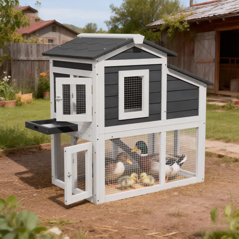 Coops & Housing weatherproof black white