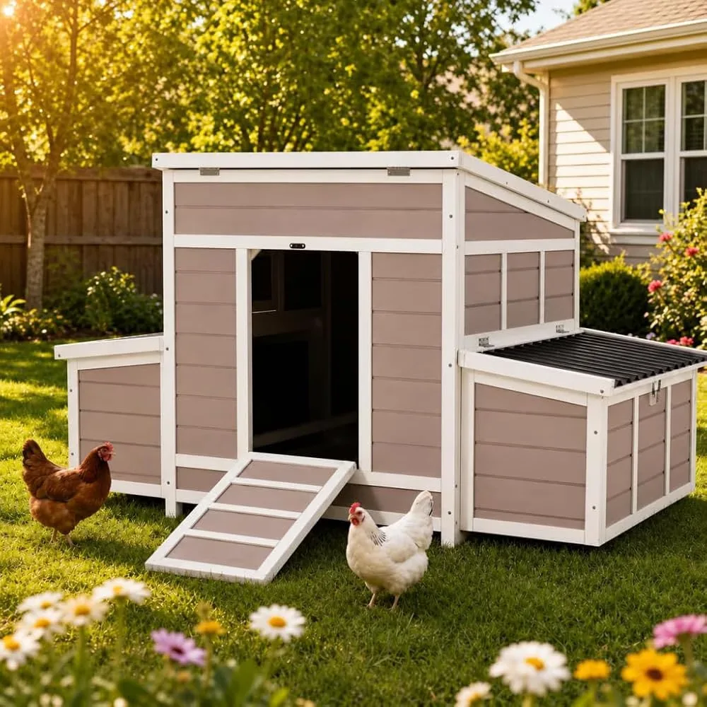Chicken Coop 56" gray brown