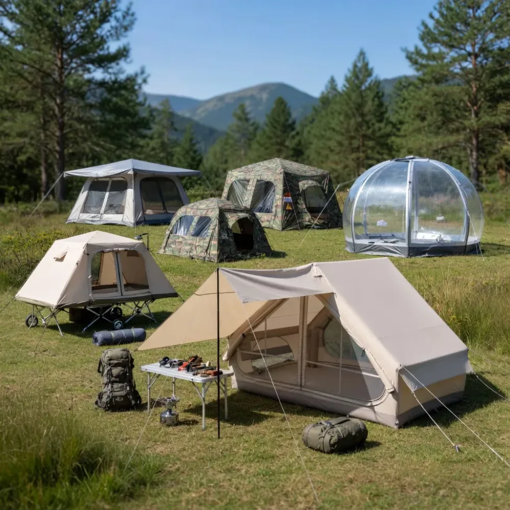 Camping Tent 4-6 people waterproof beige