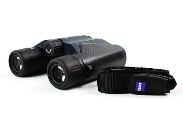 Binoculars blue black foldable