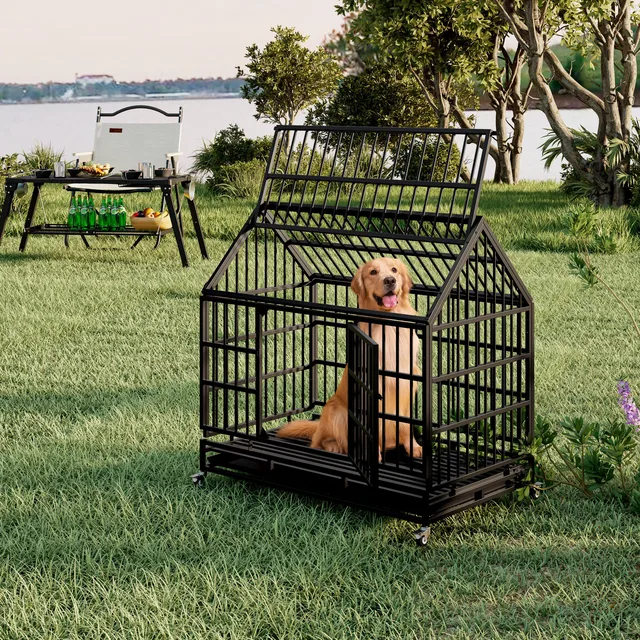 Dog Crate folding black