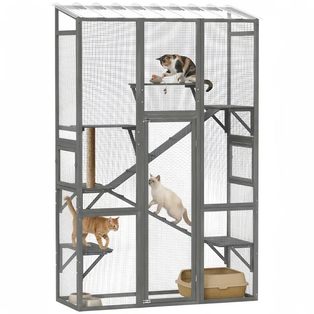 Furniture & Enrichment gray 63.8" 24.2"