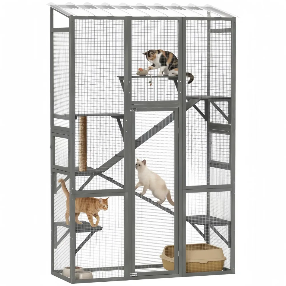 Furniture & Enrichment gray 63.8" 24.2"