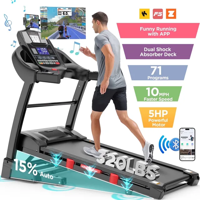 Folding Treadmill 320 lbs 5hp