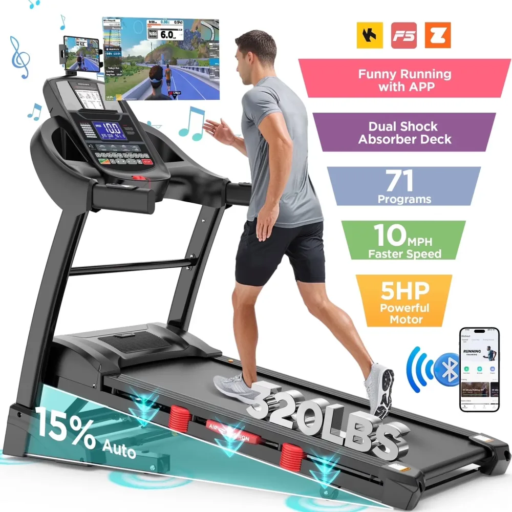 Folding Treadmill 320 lbs 5hp