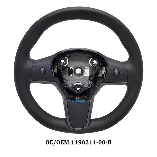 Leather Steering 6.17 lb adjustable black