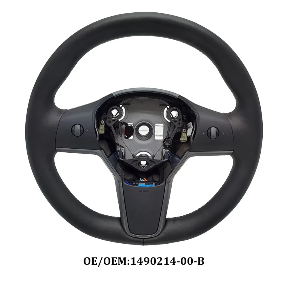 Leather Steering 6.17 lb adjustable black