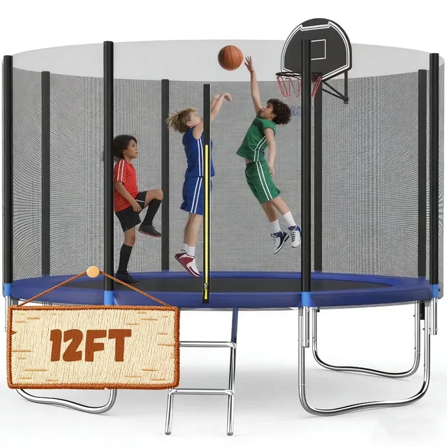 Backyard Trampoline 1200lbs 12ft heavy-duty