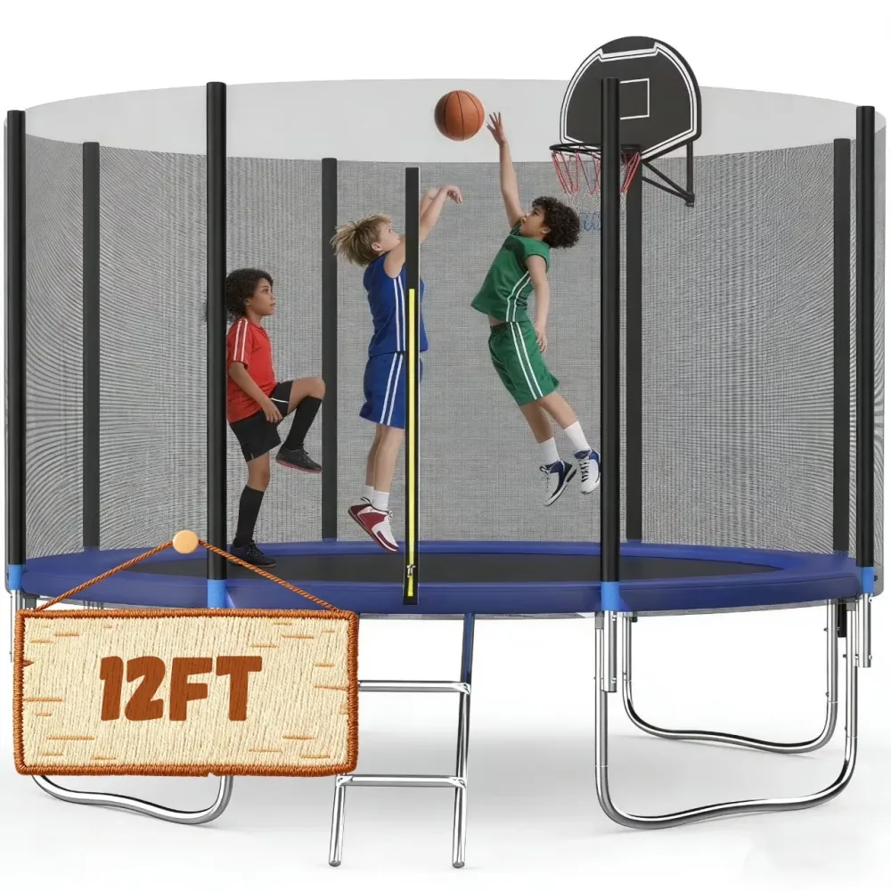 Backyard Trampoline 1200lbs 12ft heavy-duty