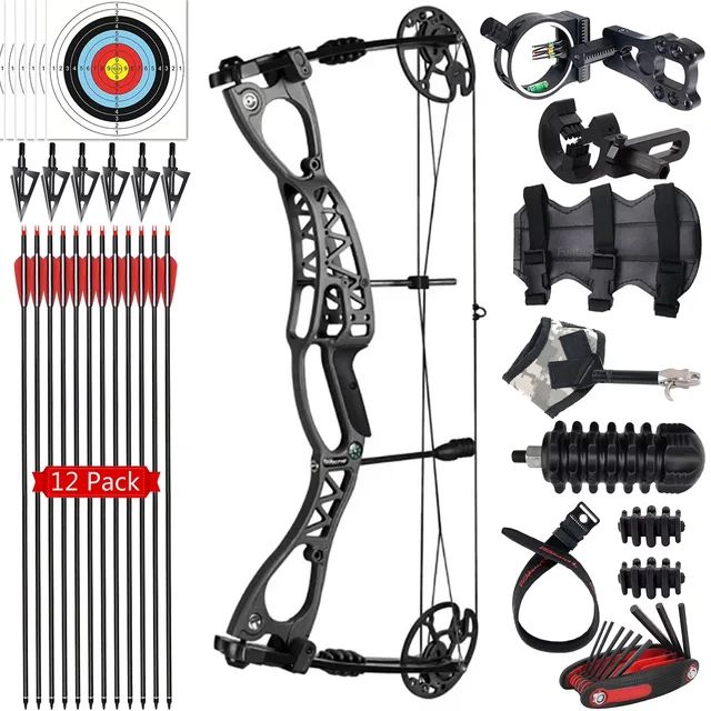 Bow Archery black 30inch 0-70 pounds