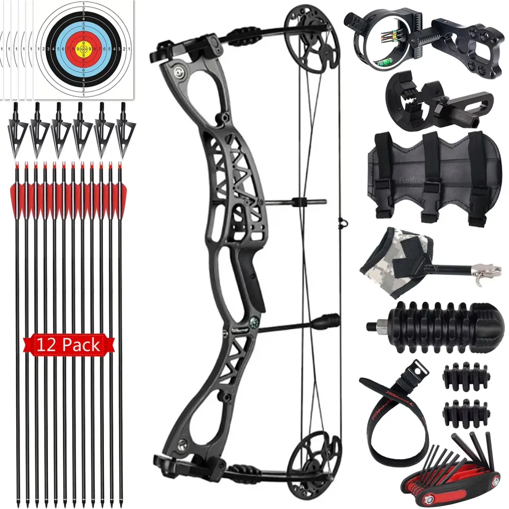 Bow Archery black 30inch 0-70 pounds