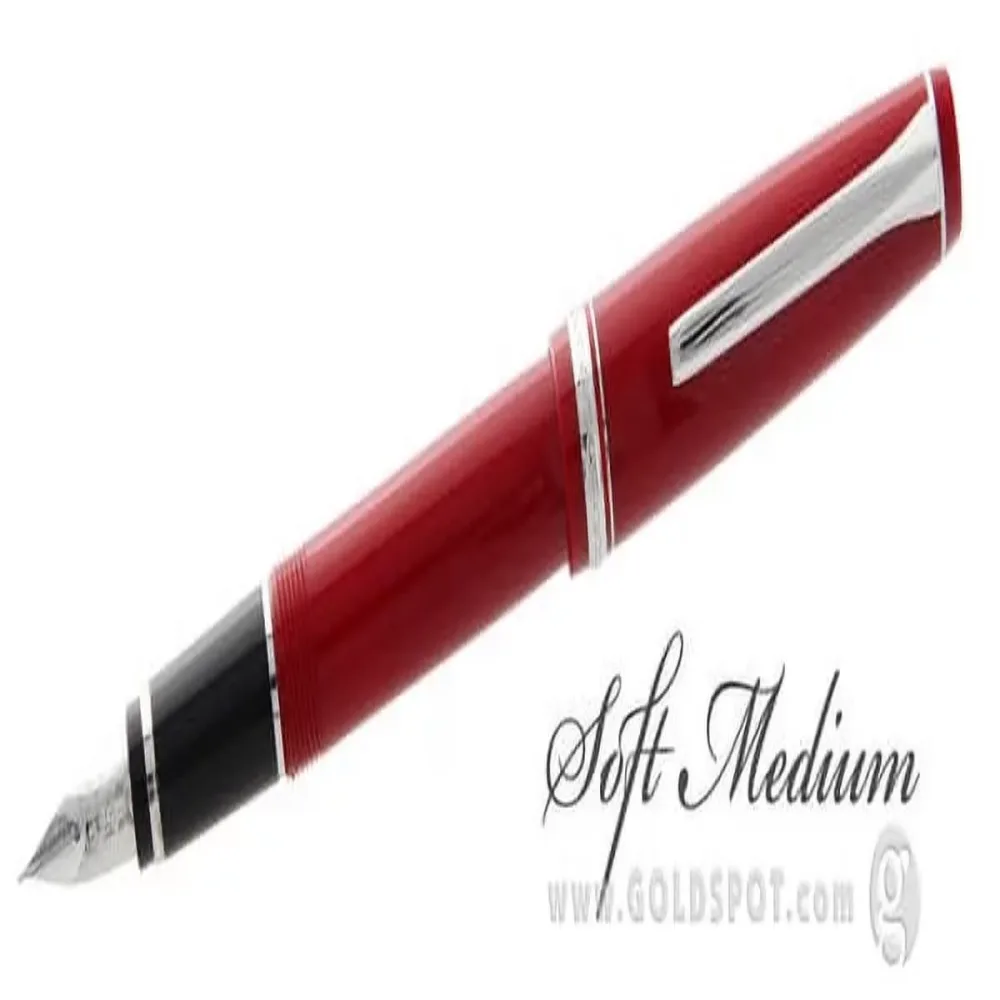 Fountain Pen red silver blue