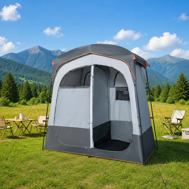 Shower Tent gray silver