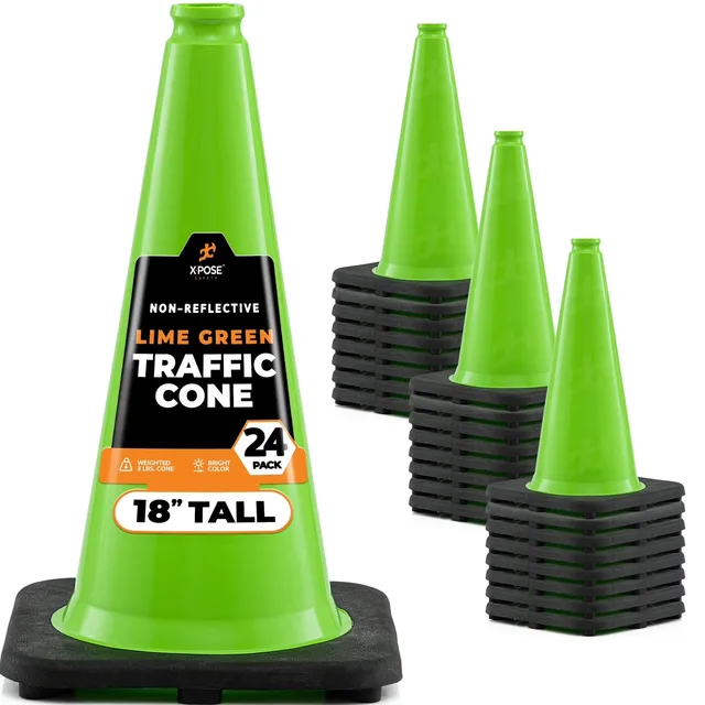 Safety Cone 24 pack green 18"