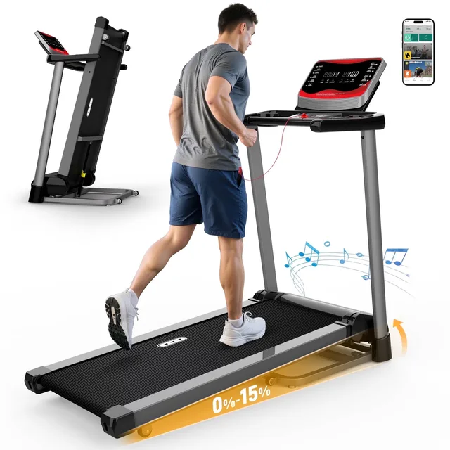 Running Machine 400lbs foldable black