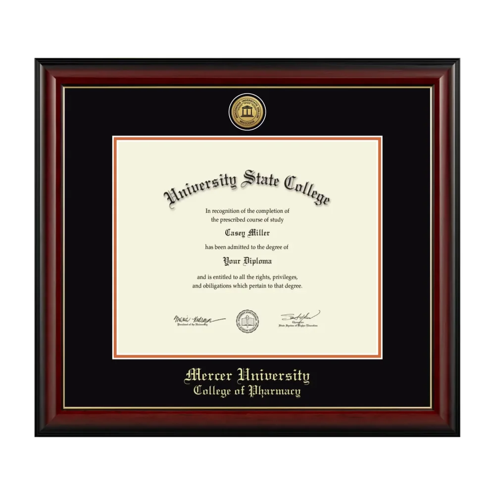 Diploma Frame black orange 17w