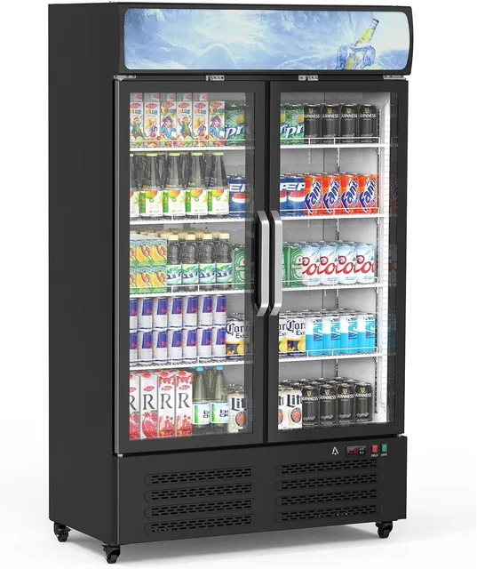 Beverage Cooler led adjustable black