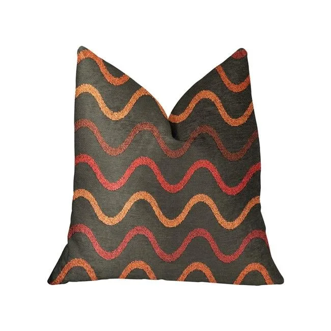 Throw Pillow 30 in gray orange