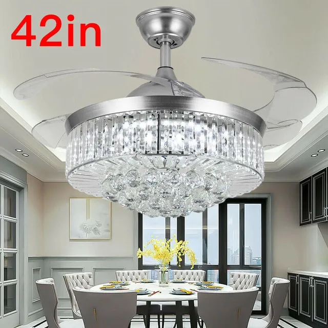 Ceiling Fan 42" led silver