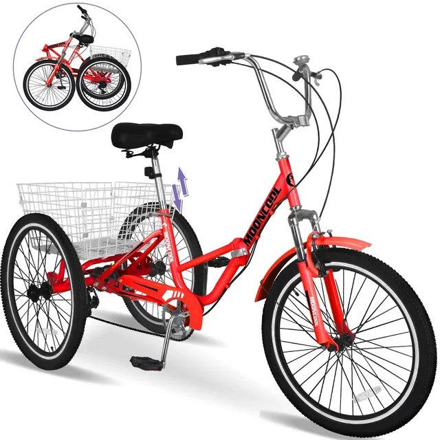 Cruiser Bike folding foldable red