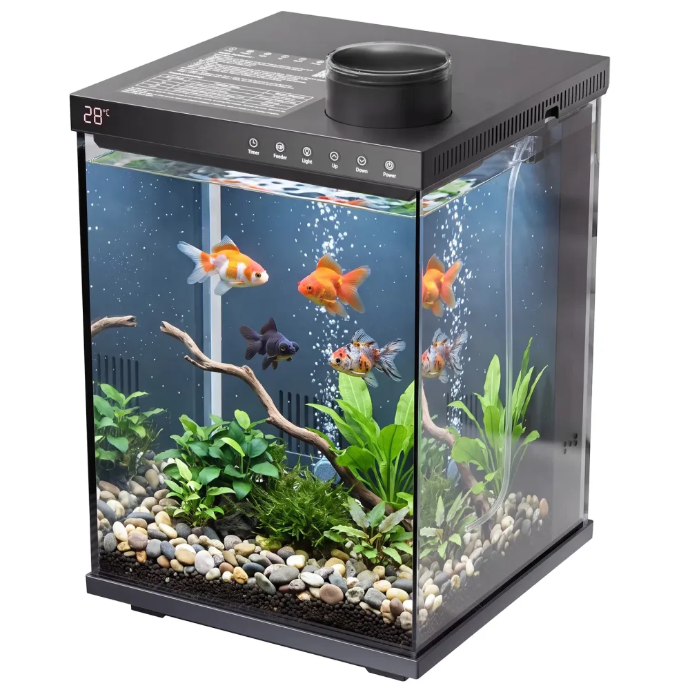 Fish Tank 4 gallon led black
