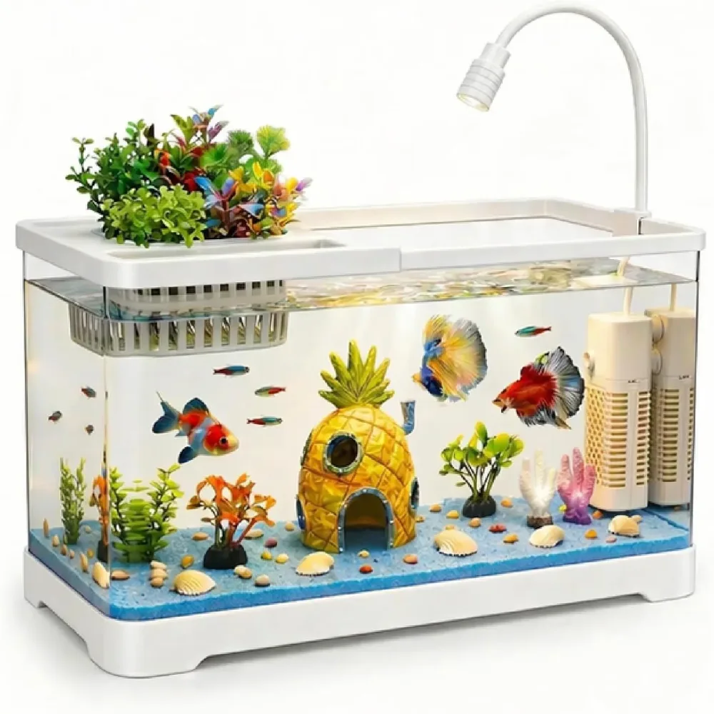 Fish Tank 4 gallon white 5 lb