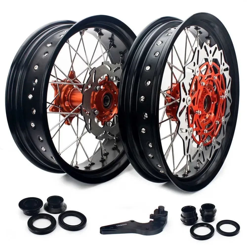 Wheel 17" orange black