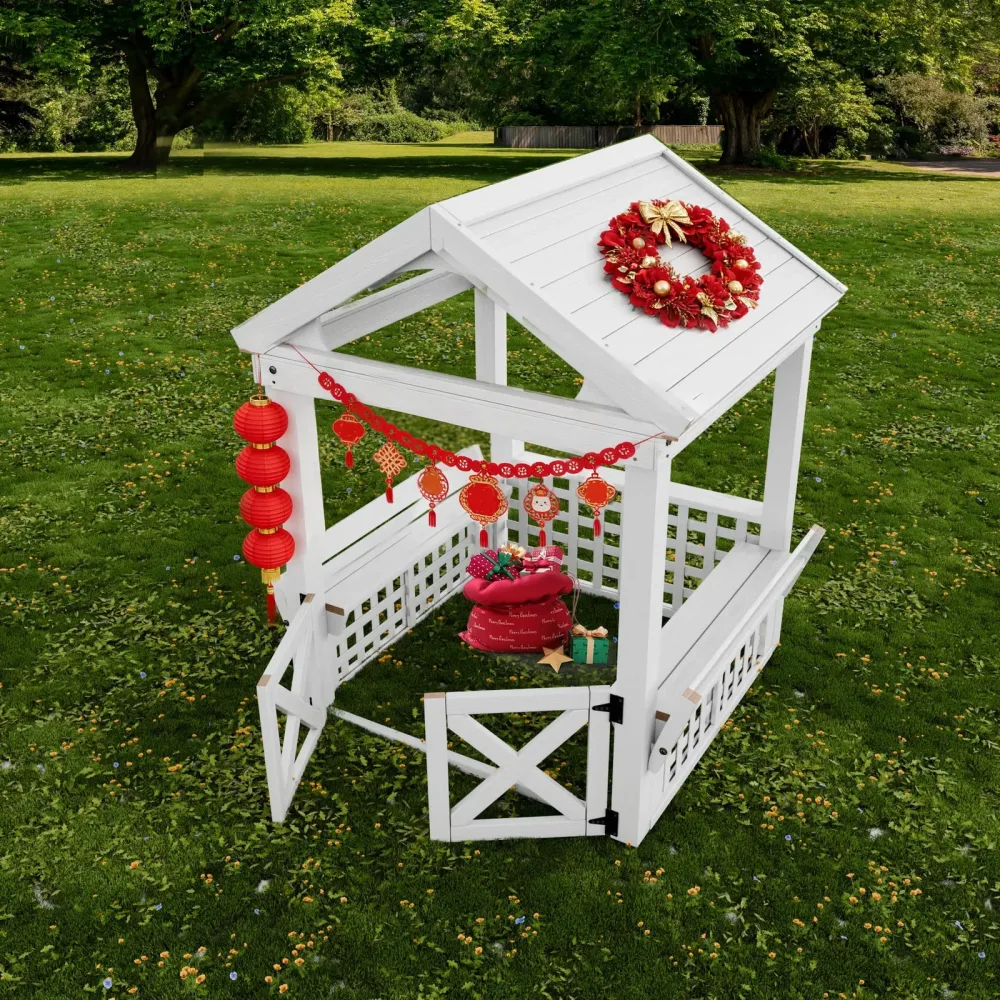 Backyard Playhouse waterproof white 52"