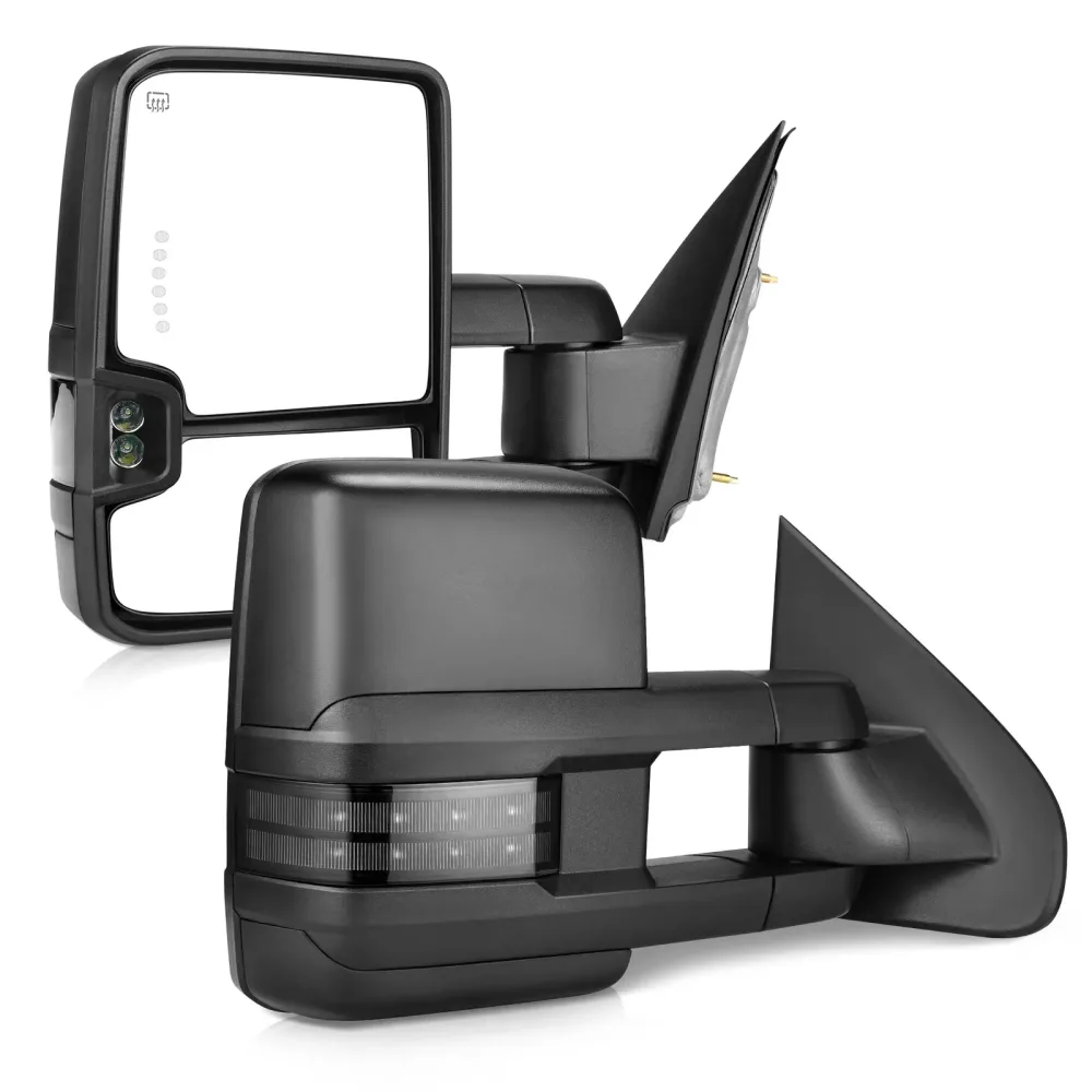 Mirror telescoping adjustable black