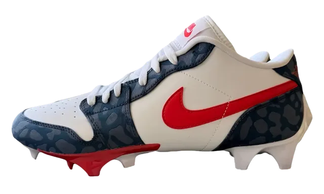 Soccer white blue red