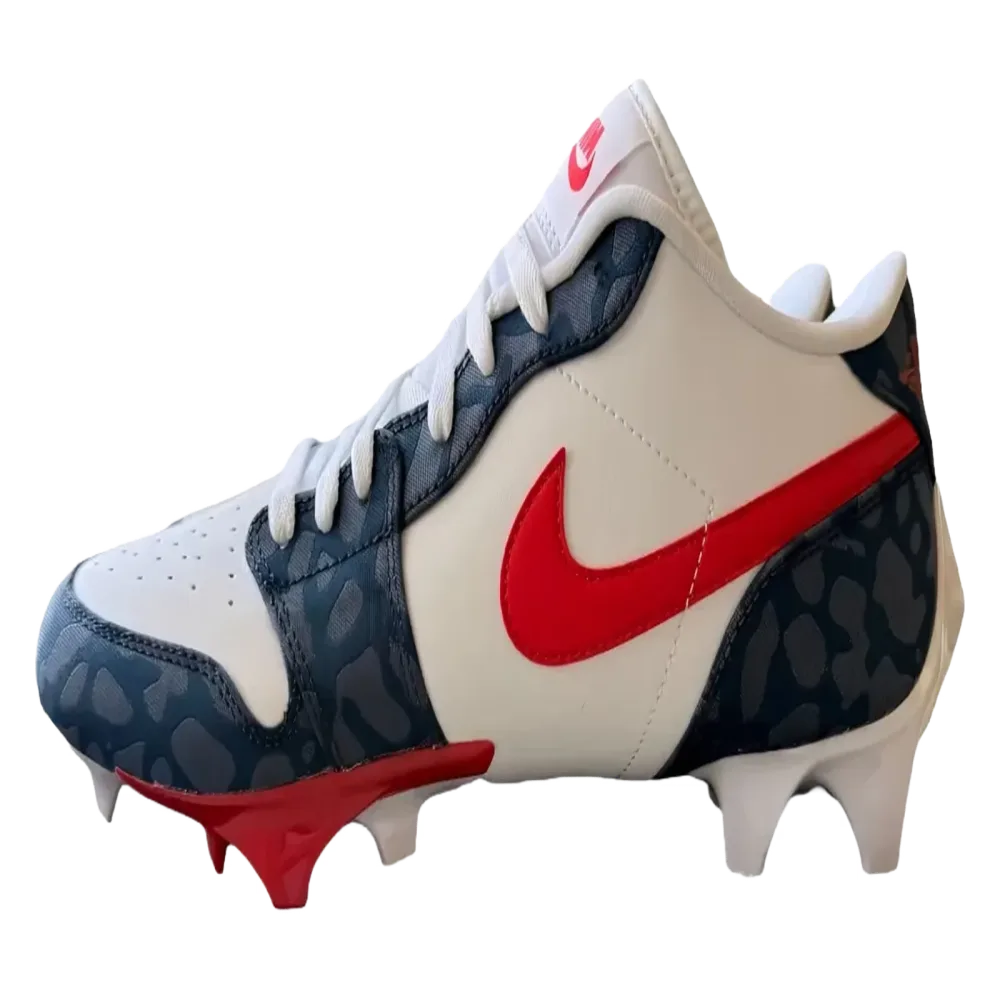 Soccer white blue red