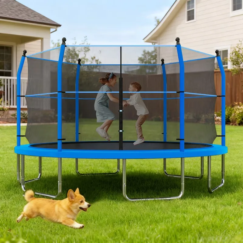 Backyard Trampoline 14ft black green